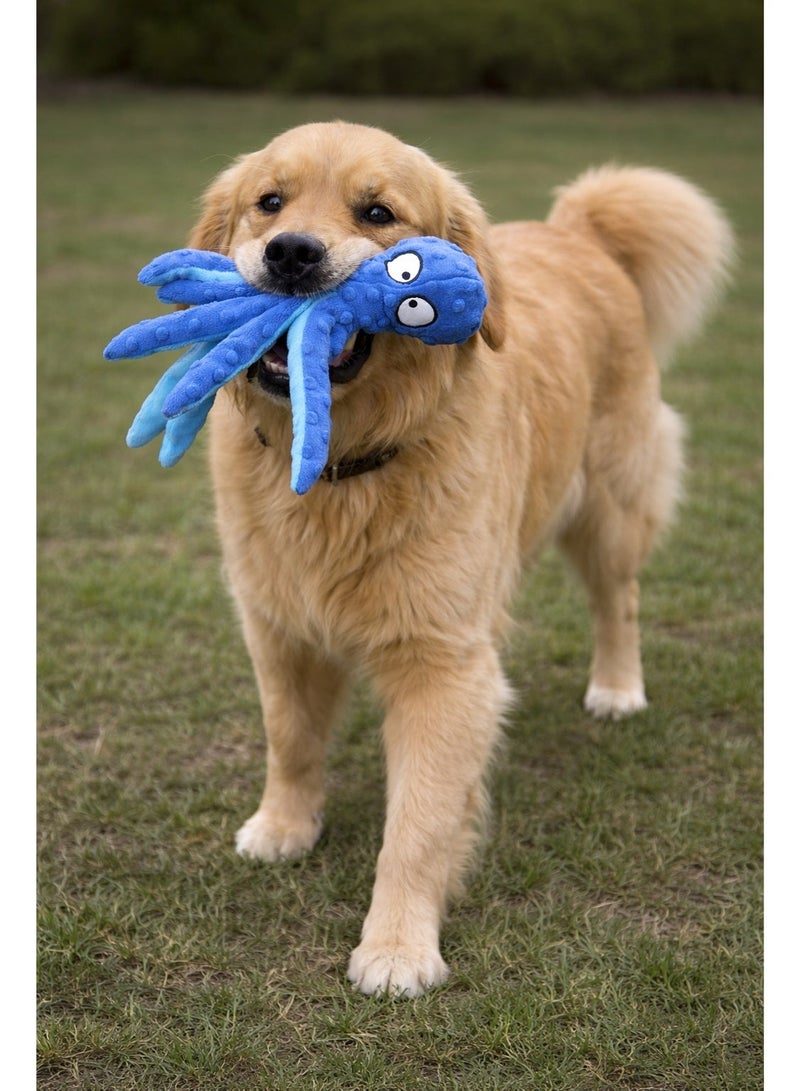 كوينز لعبة أخطبوط للكلاب – لعبة مضغ تفاعلية محشوة مع صافرة، ناعمة ومتينة للكلاب الصغيرة والمتوسطة - Image 2